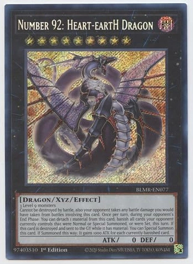 Yu-Gi-Oh! Number 92: Heart-Earth Dragon - Secret Rare 1st Edition