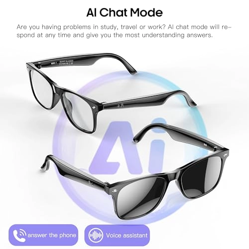 AI Translation Bluetooth Smart Glasses - 160+ Languages Bluetooth 6.0 Open Ear