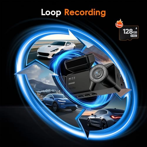 Dash Cam Front and Rear Inside - 4K+1080P+1080P