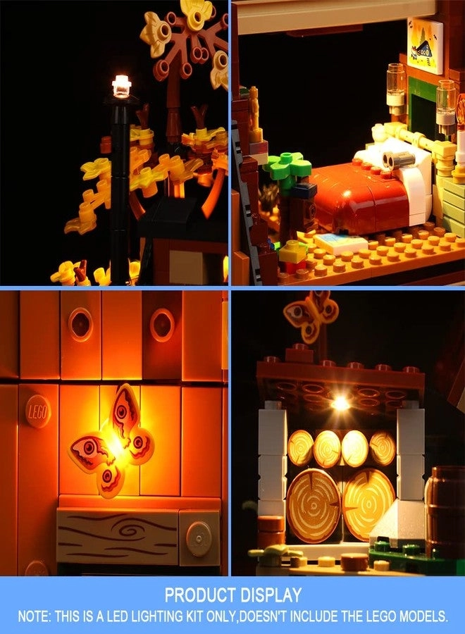 LED Light Kit - Compatible with Lego A-Frame Cabin 21338 Remote Control DIY Lighting