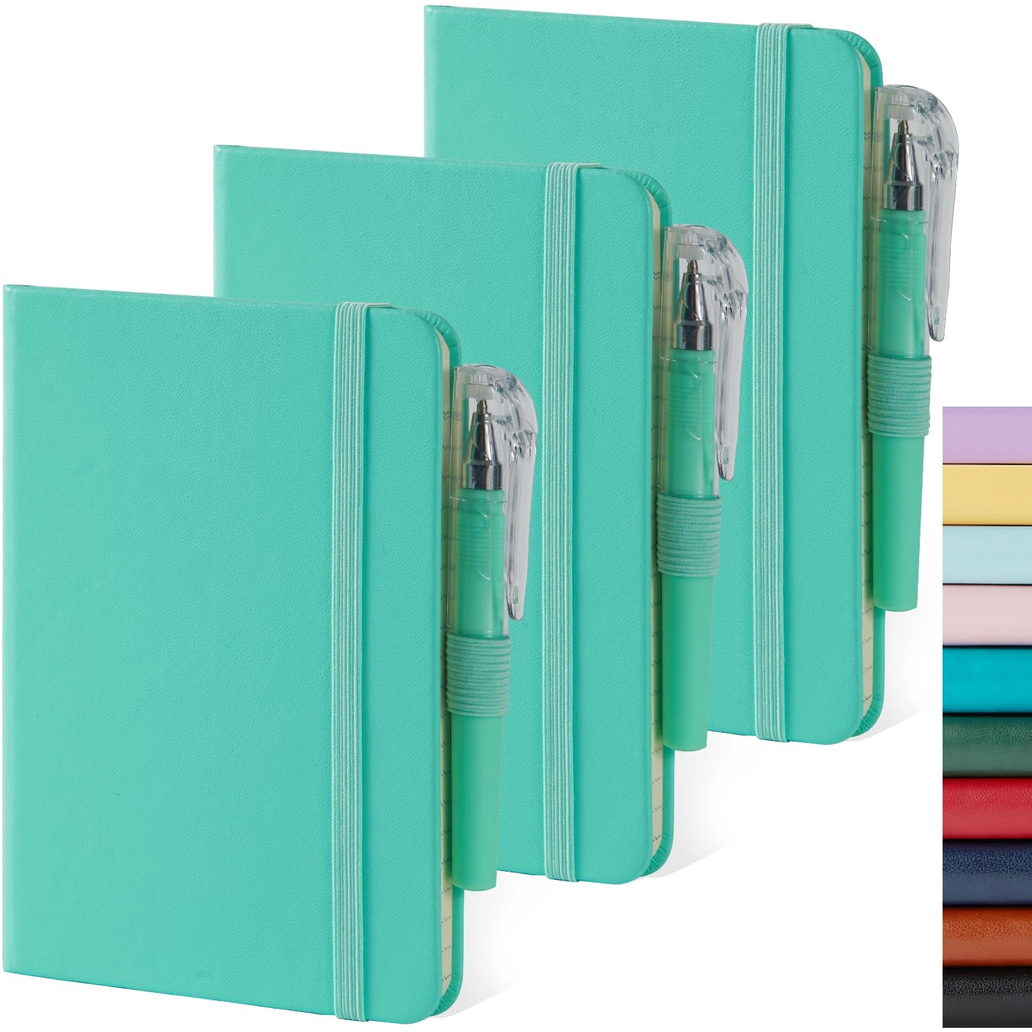 Small Notebook Journal - 68 Sheets 3 Pack Ruled