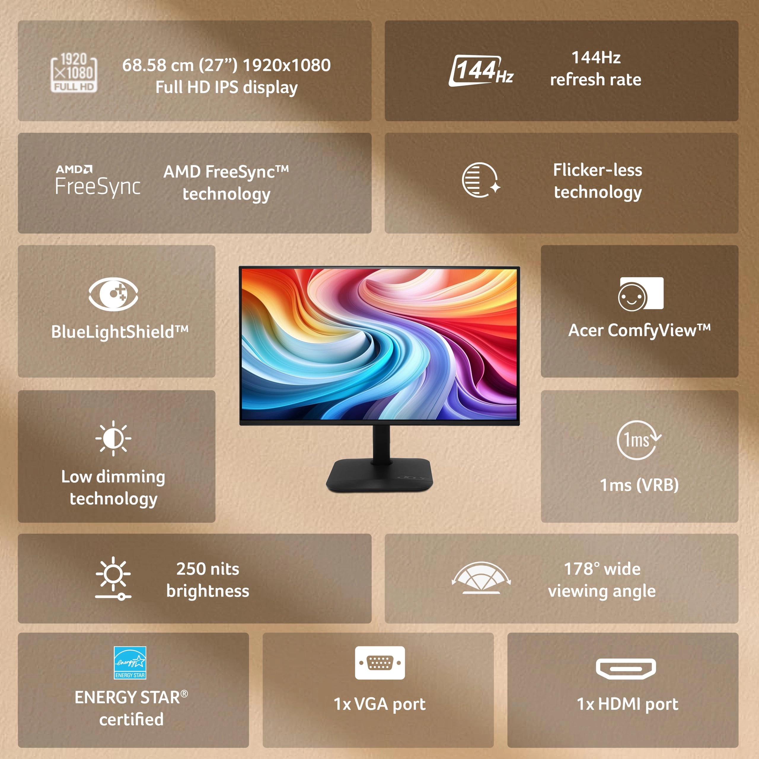 KA270 P6 - 27 Inches 1920 x 1080
