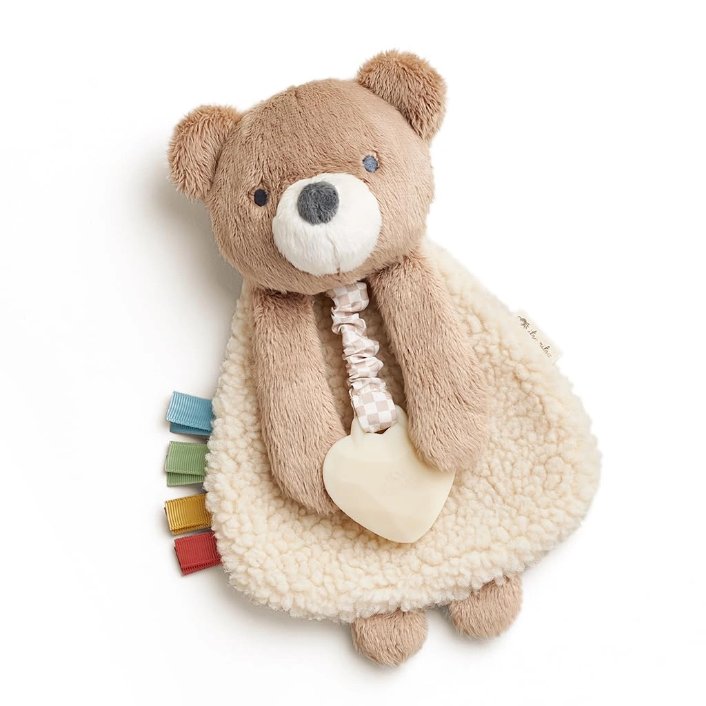 Lovey Infant Teether Toy - Sherpa fabric silicone teether