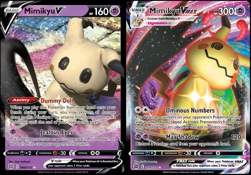 Pokmon Mimikyu V & Vmax - Brilliant Stars Ultra Rare