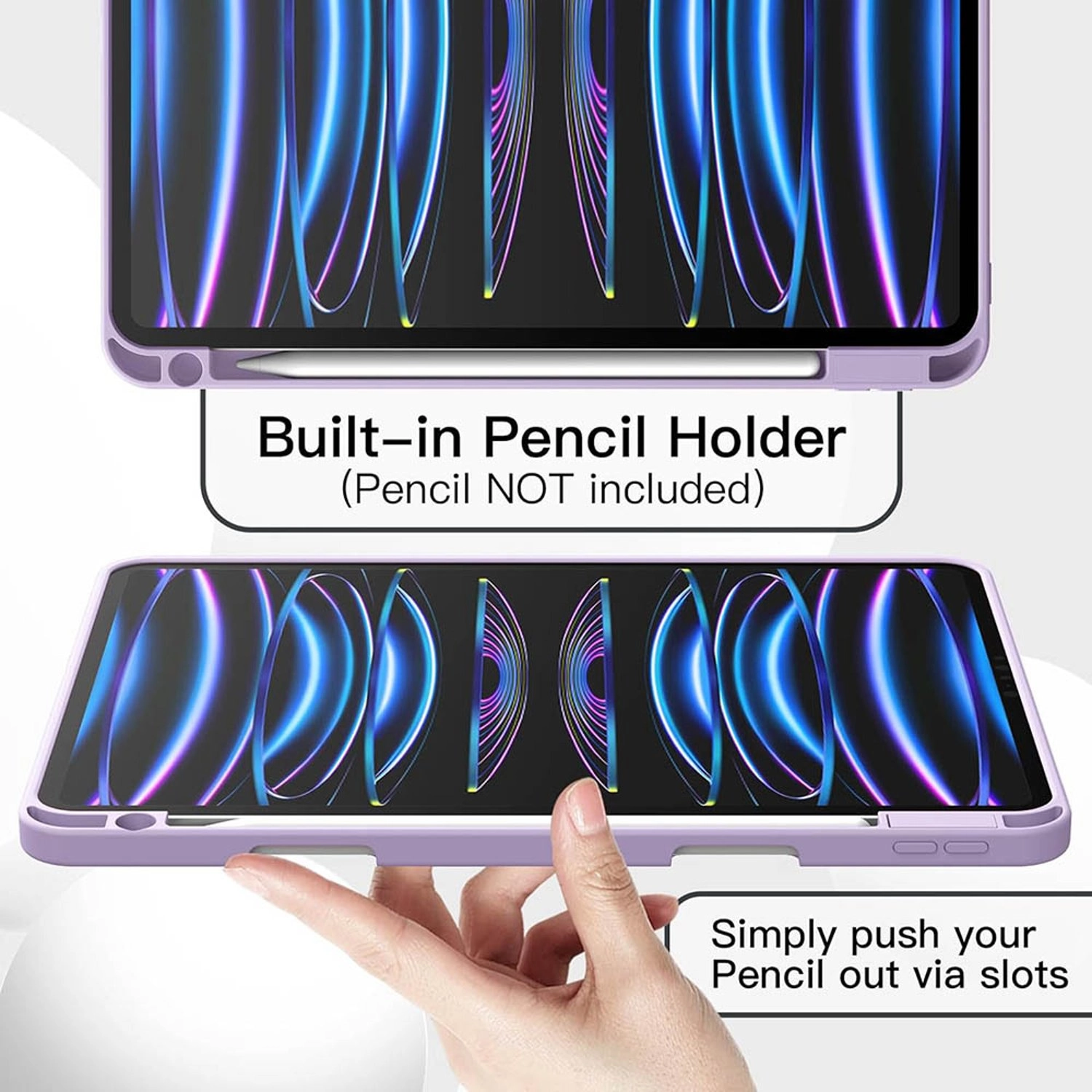 Tri-Fold Book Case with Pencil Holder for iPad Pro 13-inch (2024)
