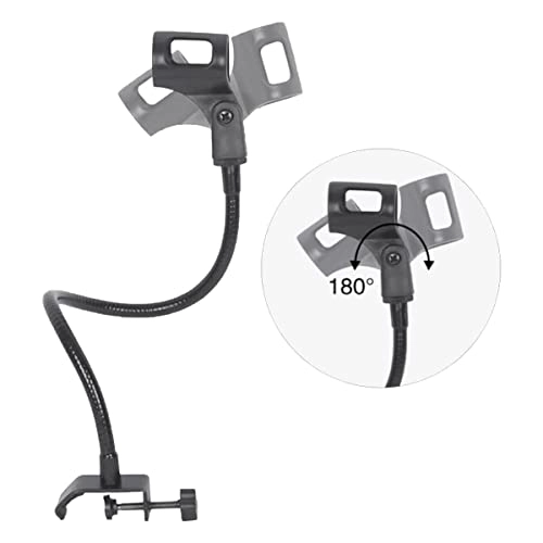 Gooseneck Mic Stand - Adjustable with Clip