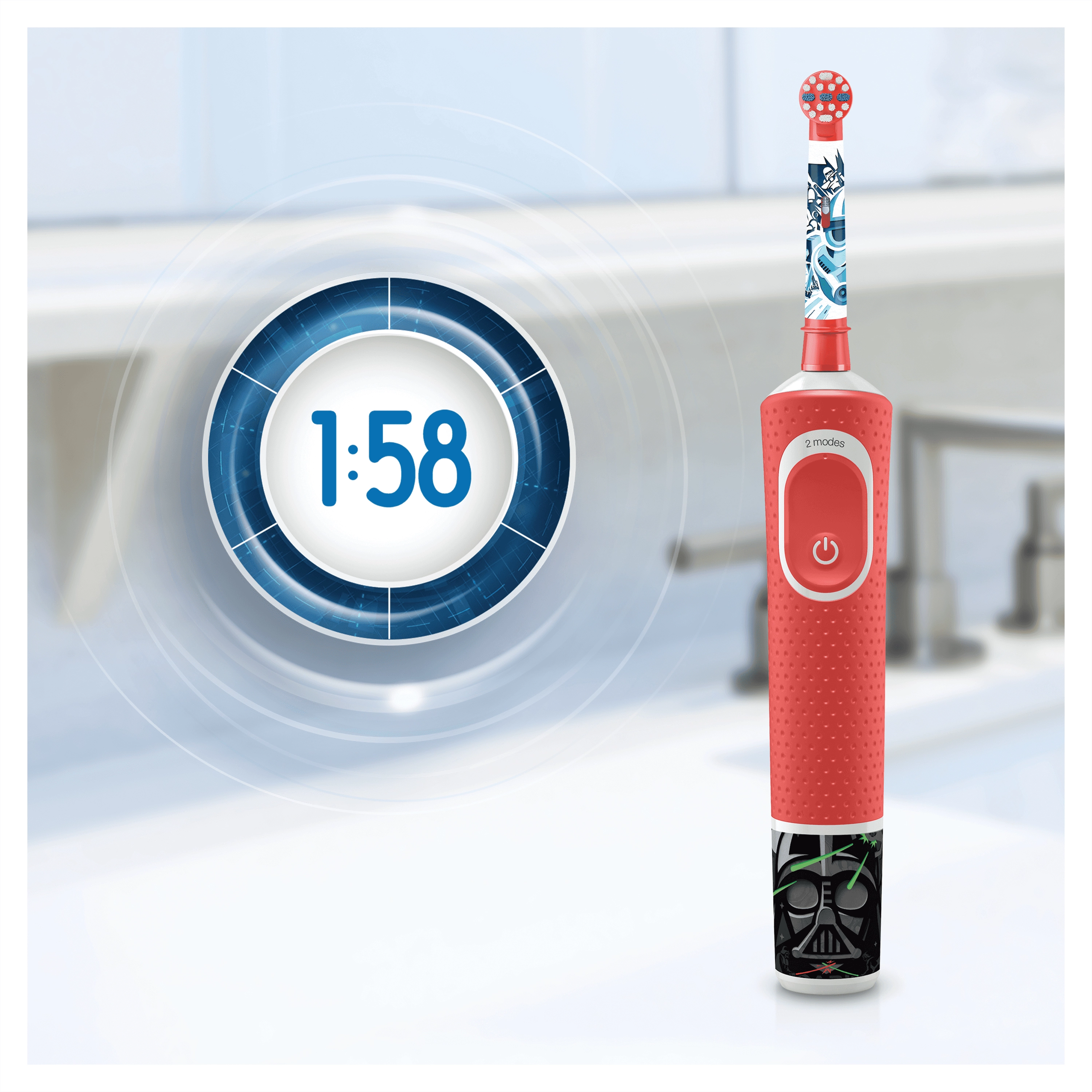 Battery Electric Powered Kid'S Toothbrush - Star Wars Soft
