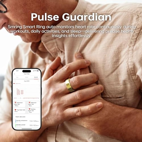 Smring Smart Ring - Gold #9 10 Days Battery Life