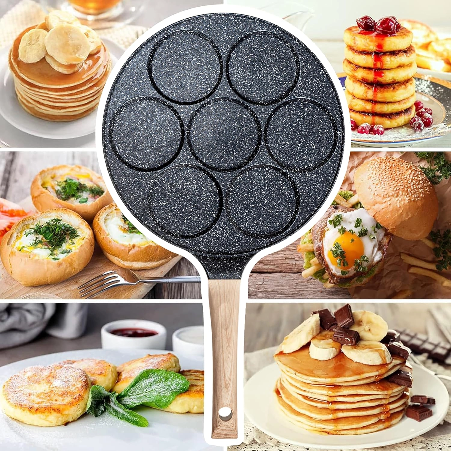 7-Shape Frying Pan - 29 x 26.5 cm Non-stick