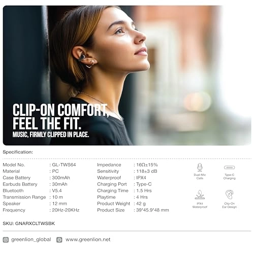 Aurix Clip-On Wireless Earbud