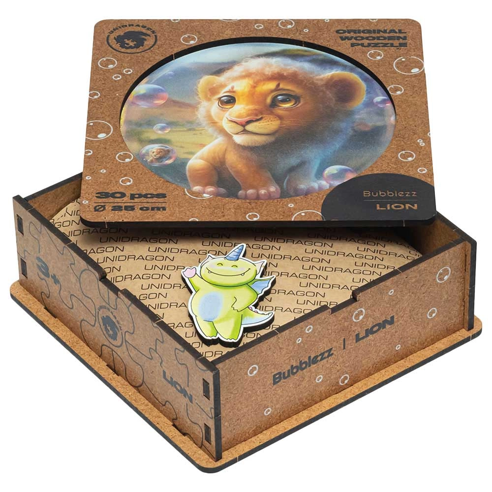 Lion Bubblezz Wooden Puzzle (4107390-Lion_Bubblezz) - 30 pcs