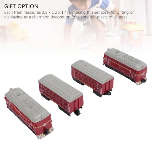 Retro Alloy Model Train Set - 1:60 4pcs