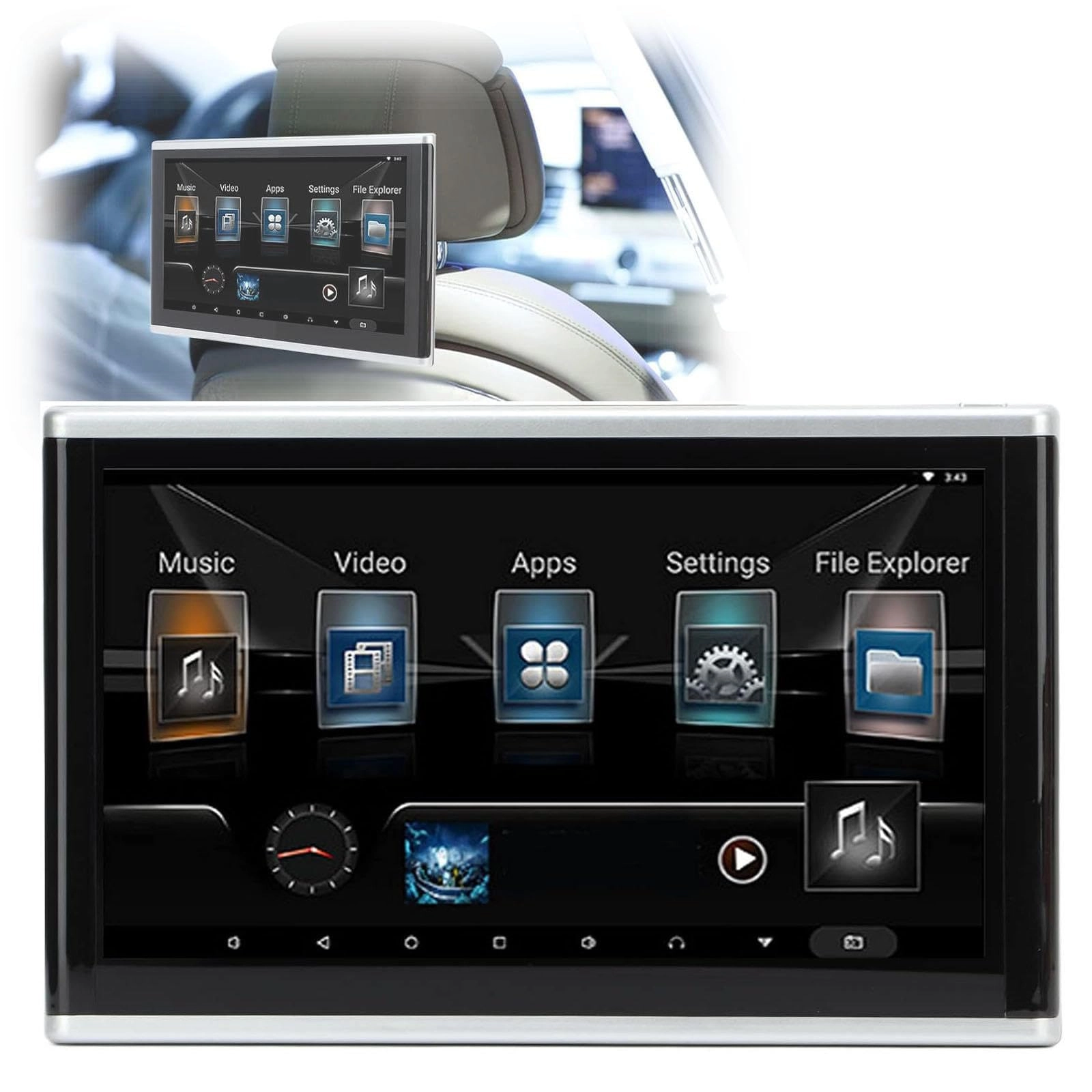 Car Headrest Video Player - 10 Inch