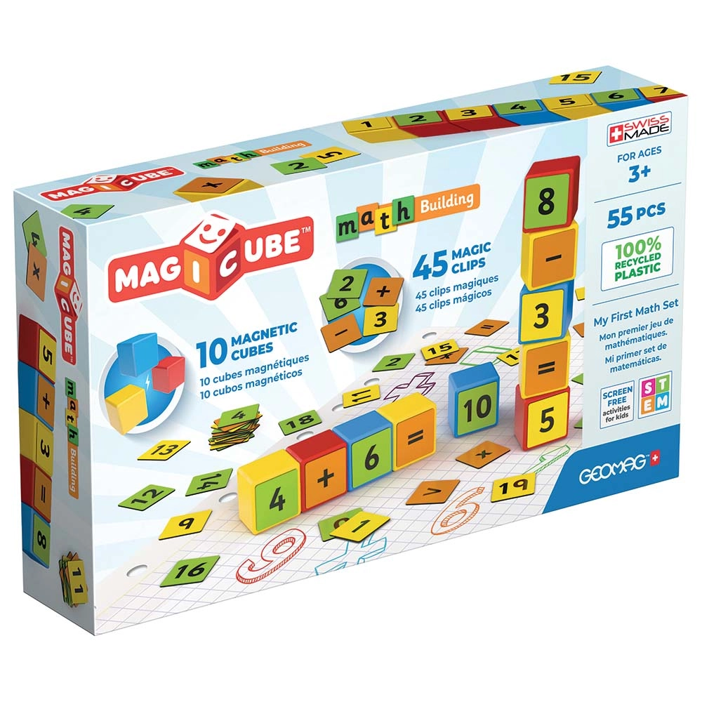 Magicube Math Building And Clips - 55 pcs