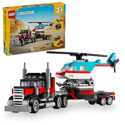 LEGO Creator Flatbed Truck with Helicopter (31146) - 3 in 1 Ages 7+