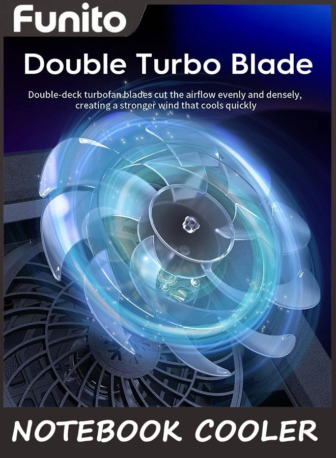 Gaming Laptop Cooling Pad - dual 14" to 17.3"