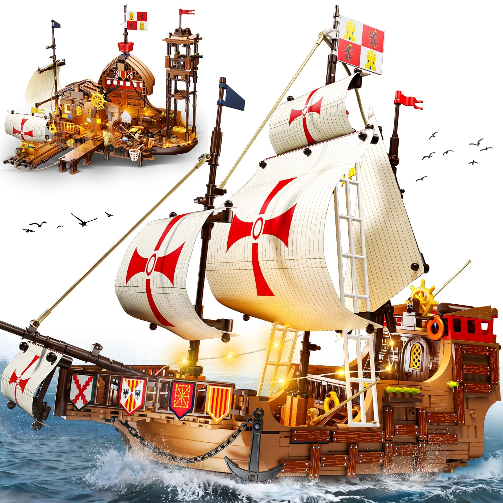 HiWEEGO Ship Building Set (SC9957) - Vehicle