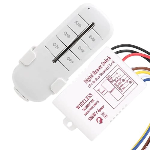 Wireless Remote Control Switch - AC180-240V 1/2/3/4 Way 1000W
