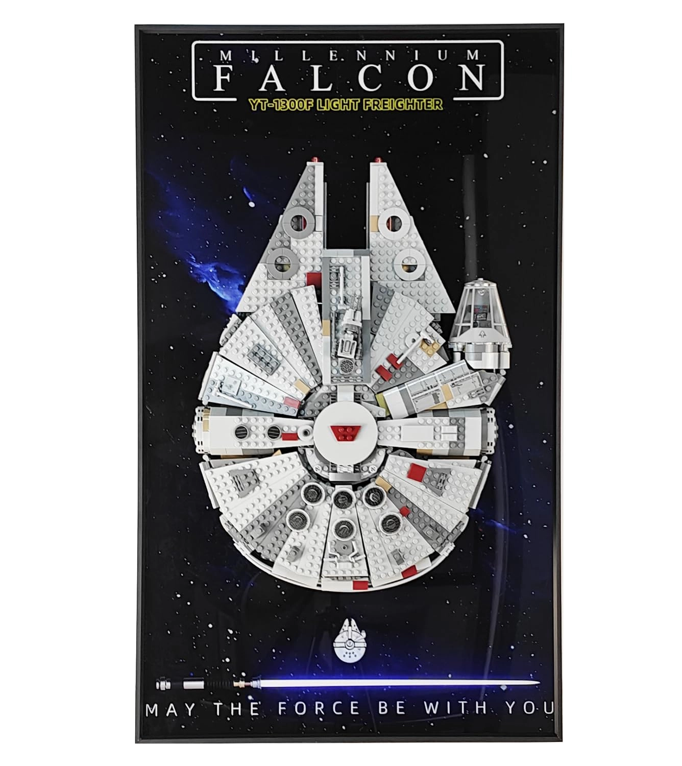WETCEAOM Wall Display Frame for Star Wars Millennium Falcon 75257