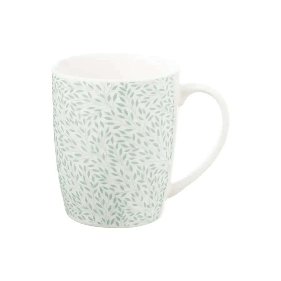 New Bone China Leaf Mug - 330 ml