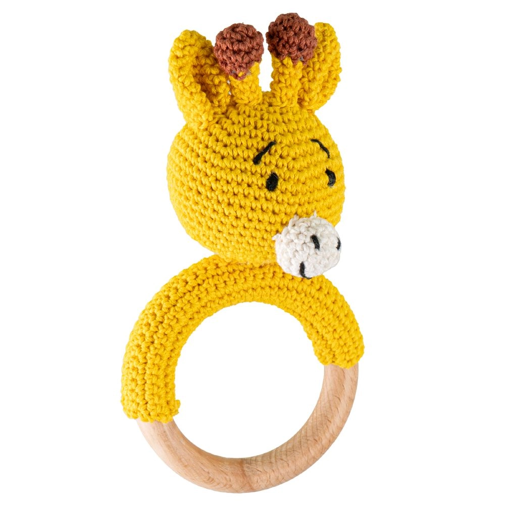 Crochet Ring Rattle Toy - Suitable for 0 month & above premium cotton yarn Tiger