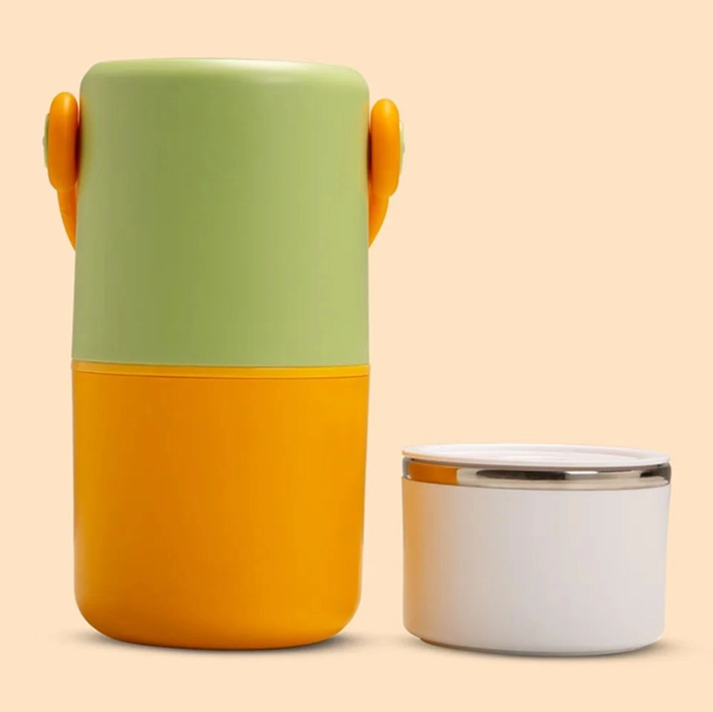 Double Decker SS Lunch Box - Sage And Amber 0.82L