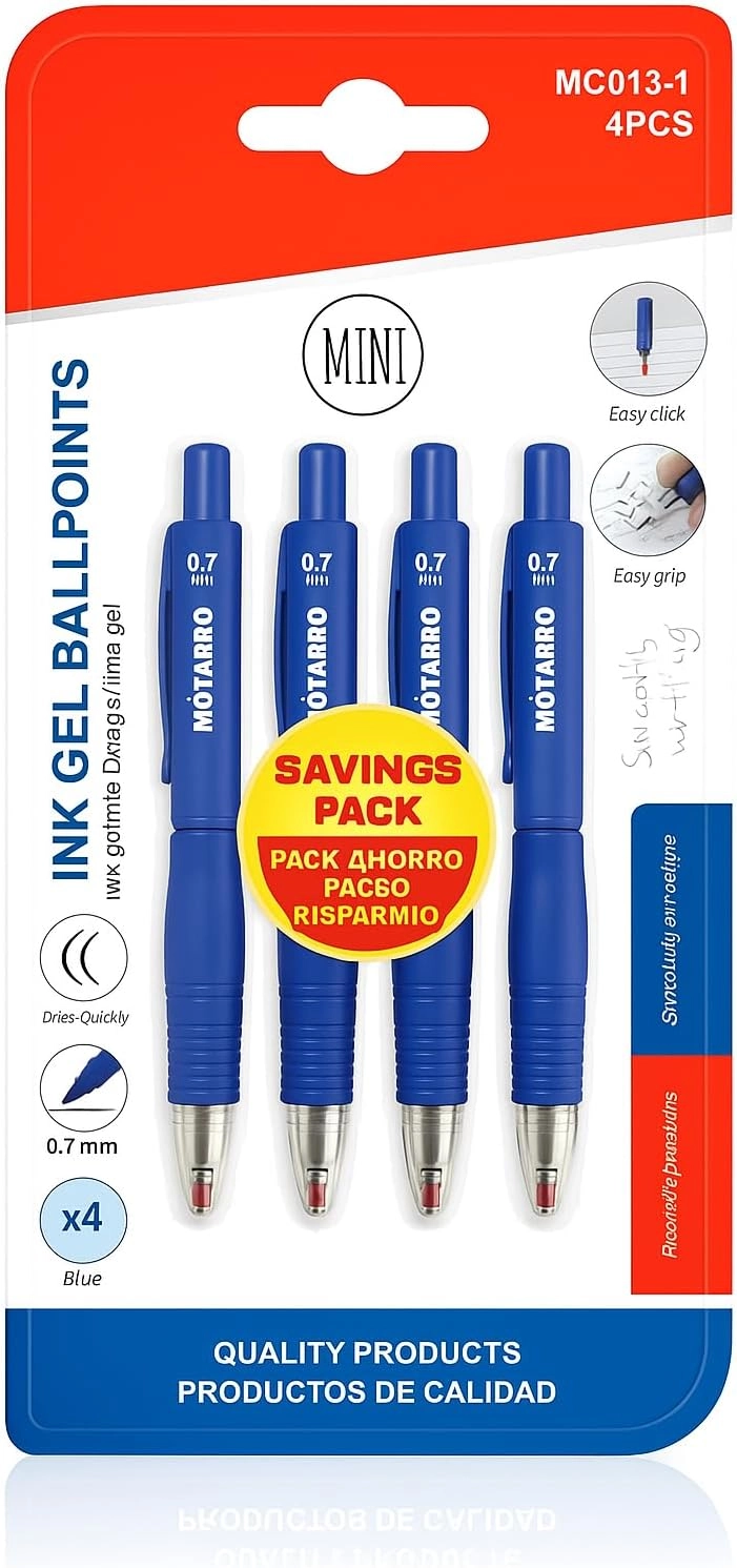 FITTO Ink Gel Pen Set - 4 Pack 0.7 mm