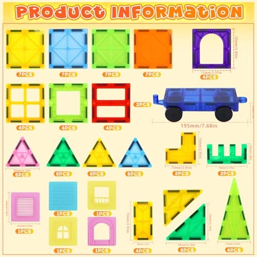 Magnetic Building Blocks - 100 pcs