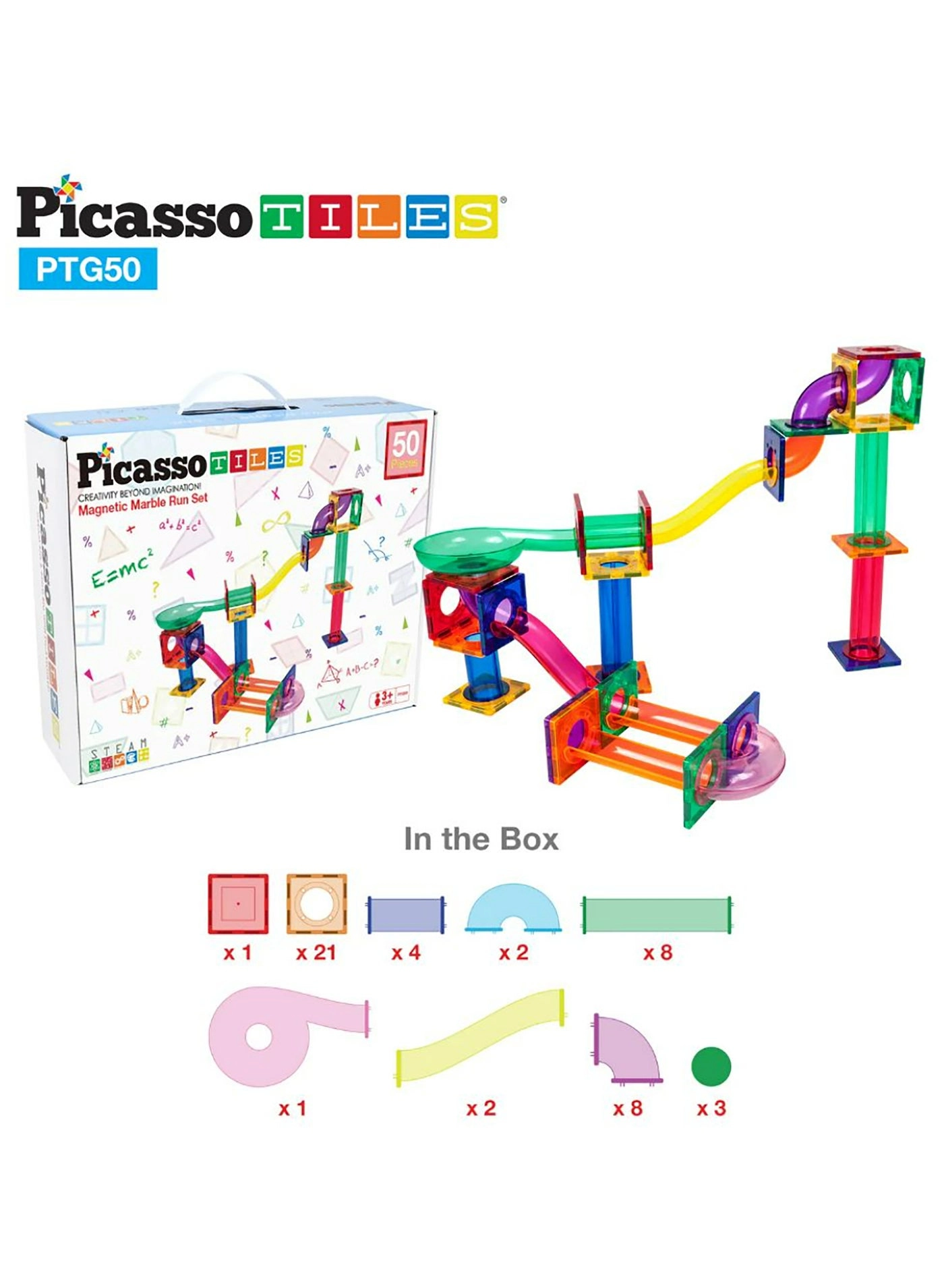 Magnetic Marble Run - Construction 50 pcs