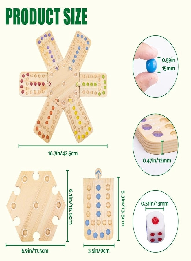 Fast Track Marble Board Game - 2-in-1 Portable Multicolor