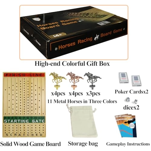 Horse Racing Board Game - Solid Wood Luxury Edition