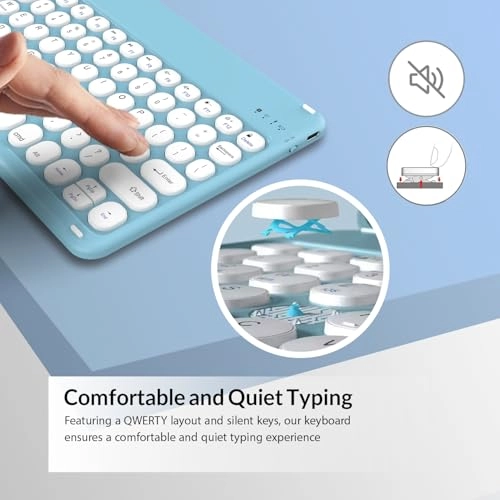 Wireless Bluetooth Rechargeable Keyboard - QWERTY Bluetooth