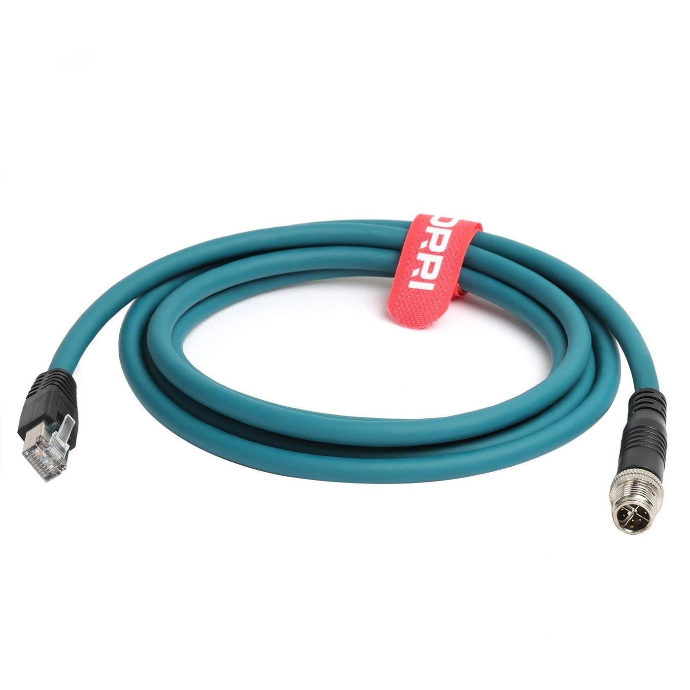 DRRI M12 X-Coded 8 Pin to RJ45 Cat 7e Shielded Cable - 2M