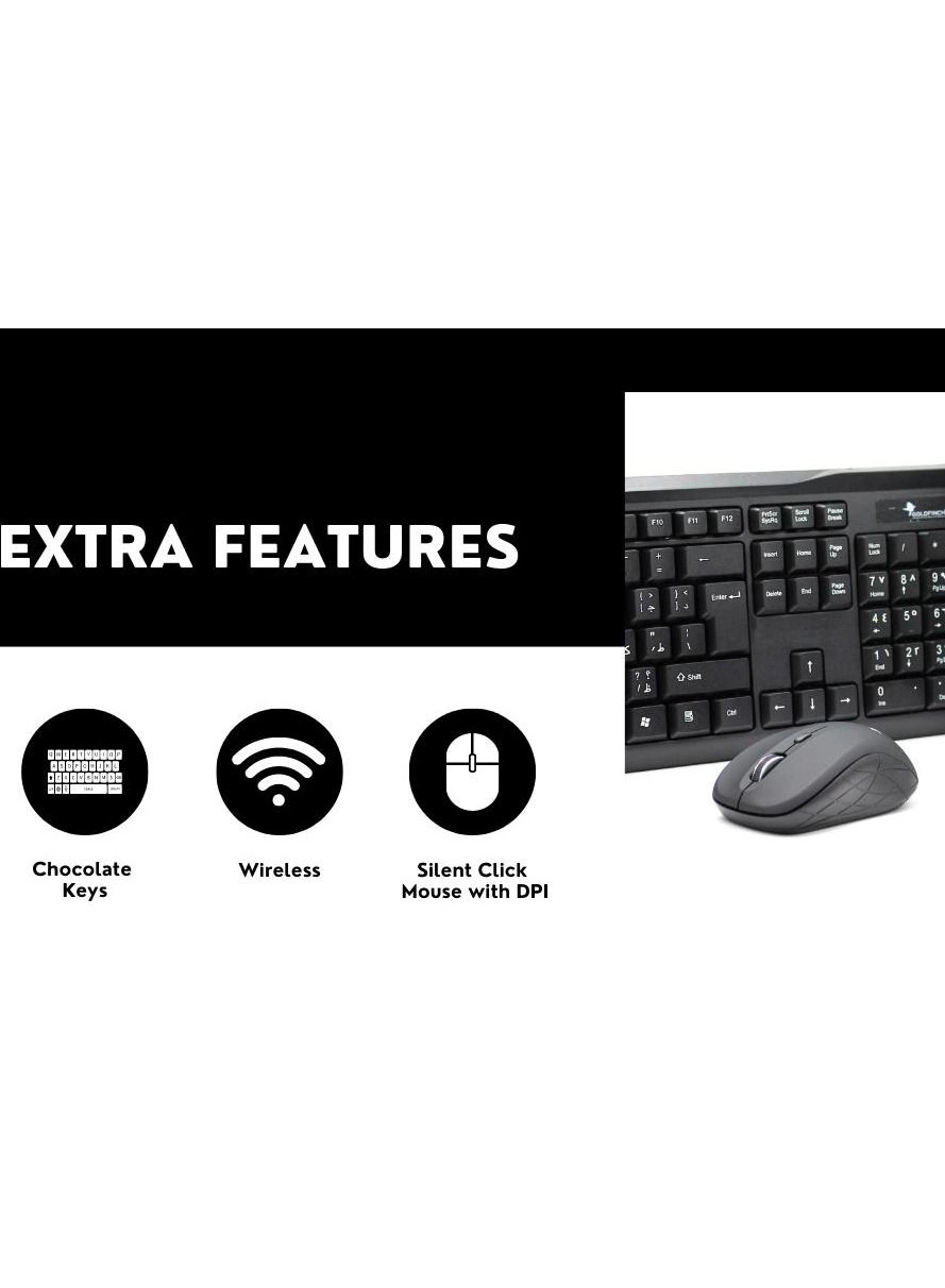 Wireless Keyboard and Mouse Combo - Wireless