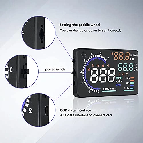 HUD Head Display - 5.5'' OBDII/EUOBD