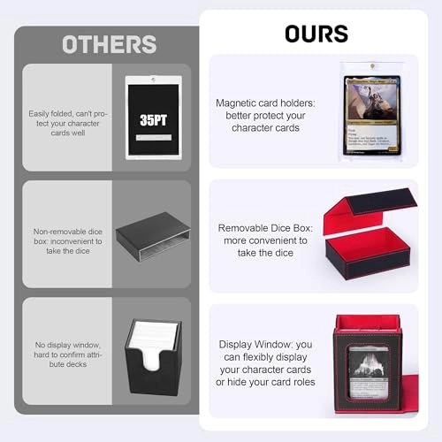 Trading Card Deck Box - Black/Red Modern