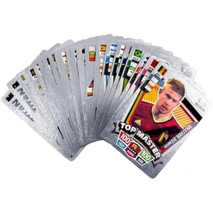 Rcxnm World Football Stars Trading Cards - 55 Card Silver