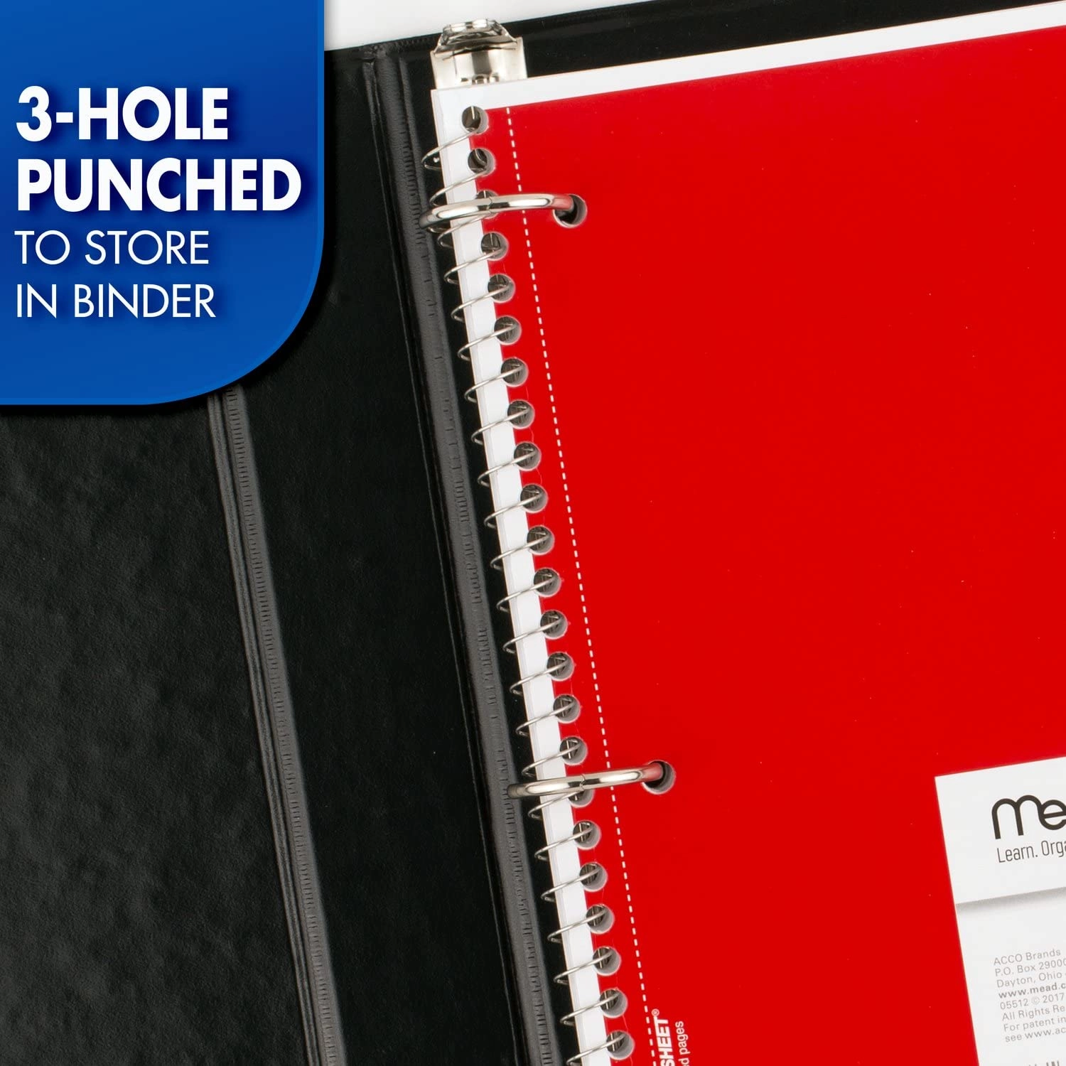 3 Subject Notebook Spiral - Lined 150 Sheets