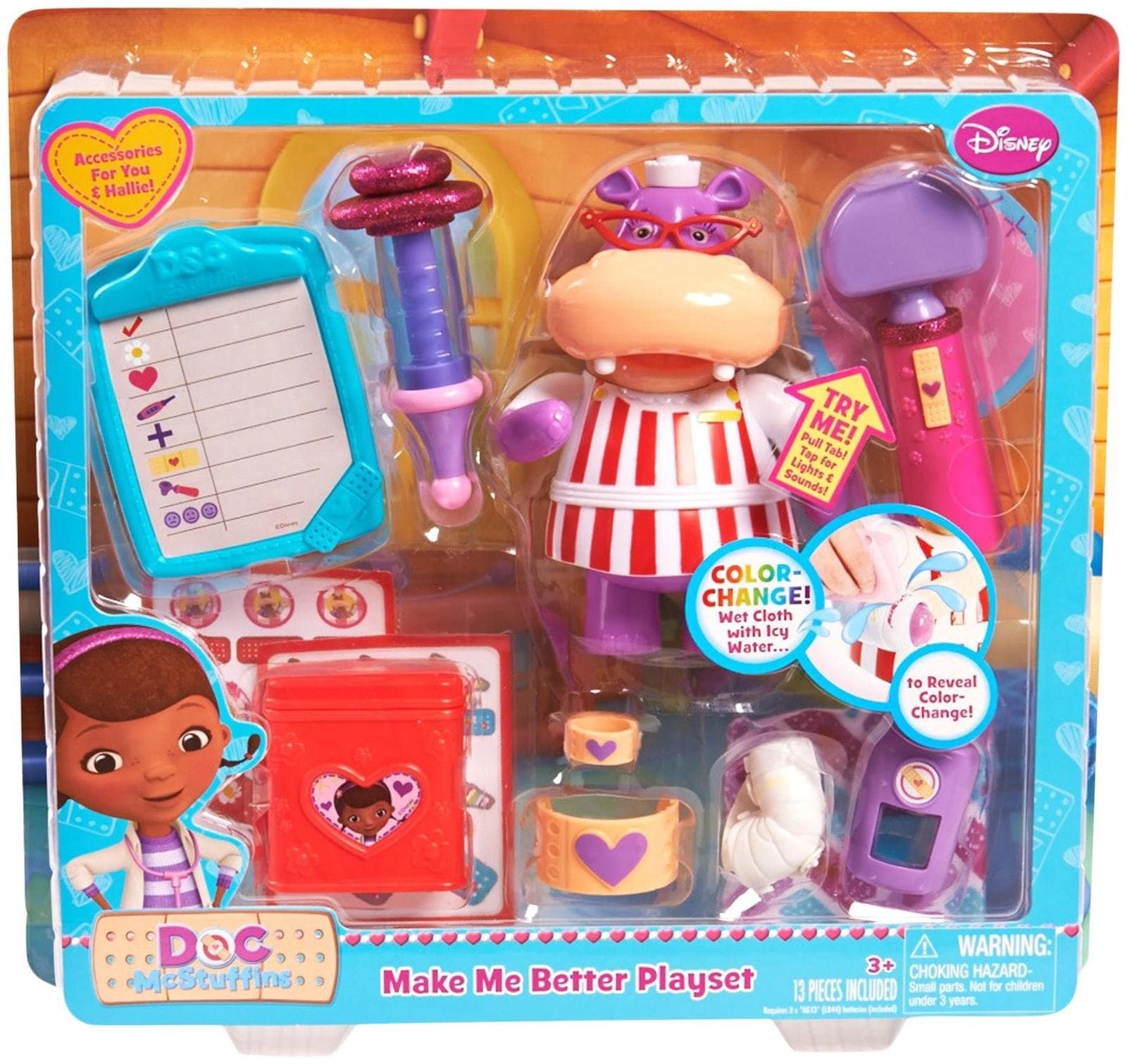 MZA STORES Doc McStuffins Make Me Better Hallie - Lights and Sounds 13 Accessories