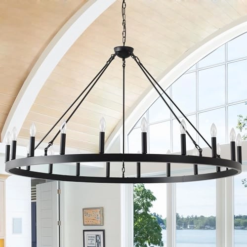 Wagon Wheel Chandelier - 12" 20" 39"
