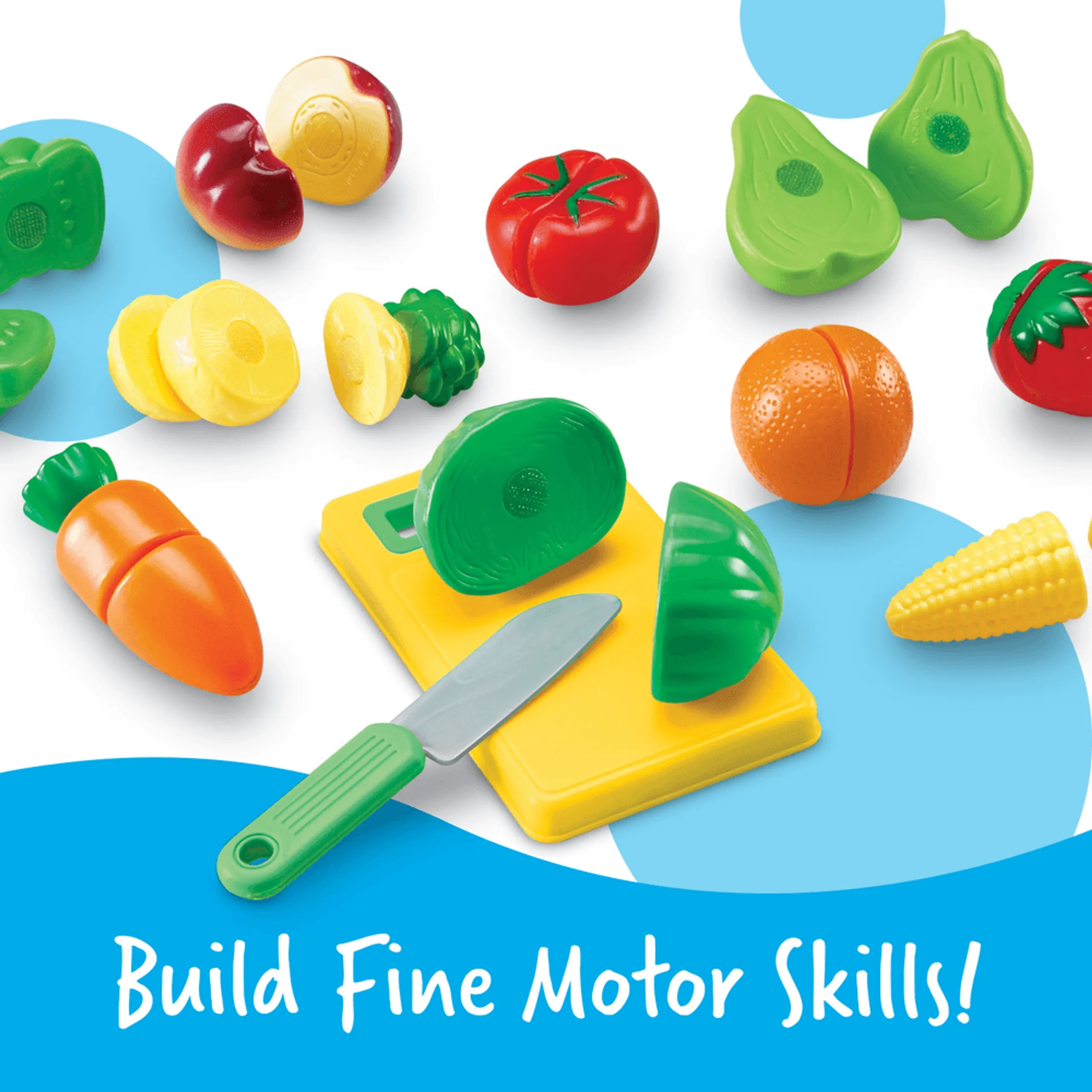 Pretend And Play Sliceable Fruits And Veggies Set - Suitable for 3 years and above 23 Pcs
