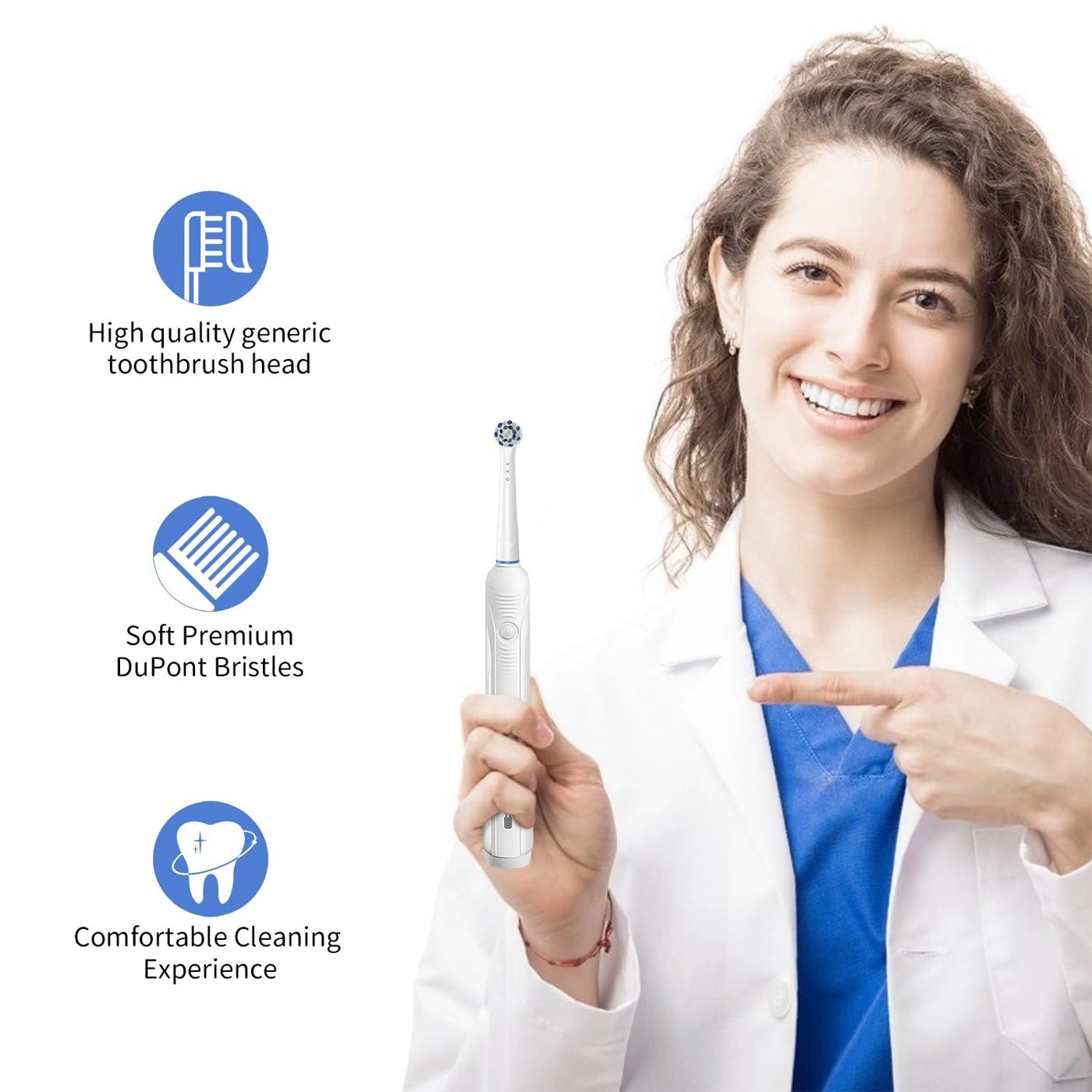 Replacement Toothbrush Heads - 16 Pack Precision Clean