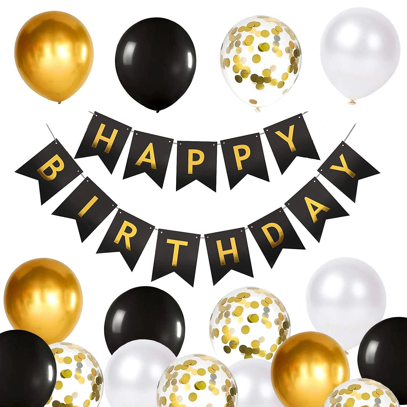 Happy Birthday Banner - 16pcs Birthday
