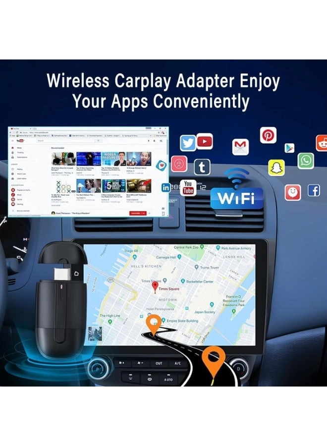 Wireless Carplay Adapter - 2-in-1 Android Auto