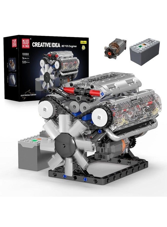 mould king V8 Engine (10088) - 8-Cylinder Petrol