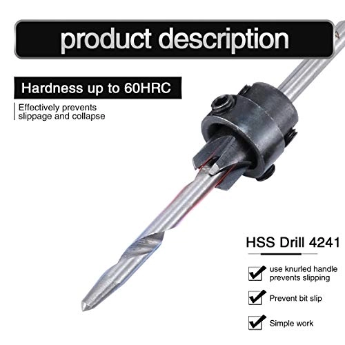 Countersink Drill Bit Set - 4241 high speed steel 7 Pieces