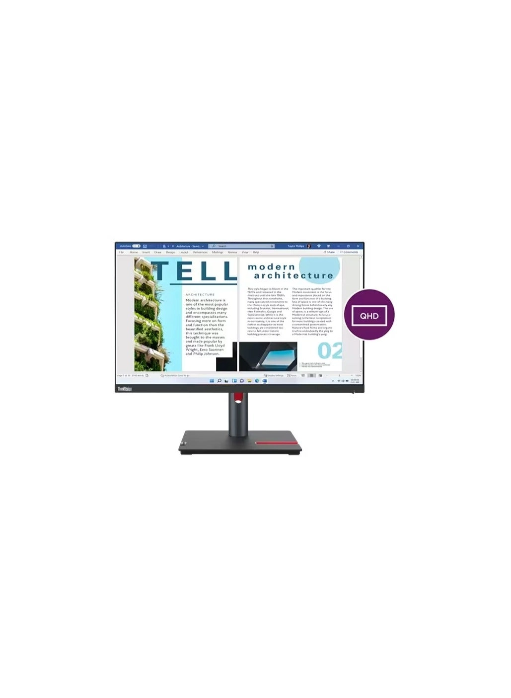 ThinkVision P24h-30 - 63B3GAT6UK 24 in 2560x1440