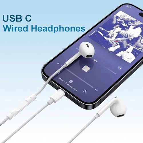 Type C Headphones Wired Earbud