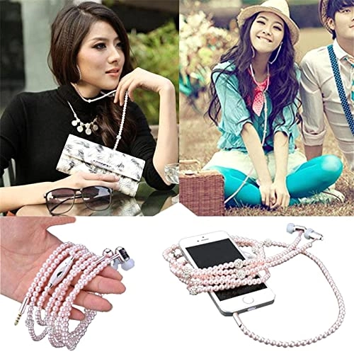 Pearl Necklace Earphones Wired Headphone