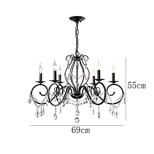 Vintage Candle Lights - 6 head Black